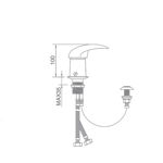 Imagen de Grifería de bide Monocomando con transferencia Quantum cromado