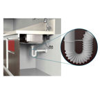 Imagen de Sifón plástico universal corrugado Blukit blanco