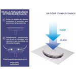 Imagen de Rejilla piso cromada click clack 10X10 LACHS