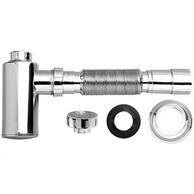 Imagen de Sifón cromado botella chico plástico univer. Blukit