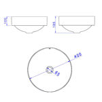 Imagen de Bacha de sobreponer redonda 40 cm bicolor negro mate Deca