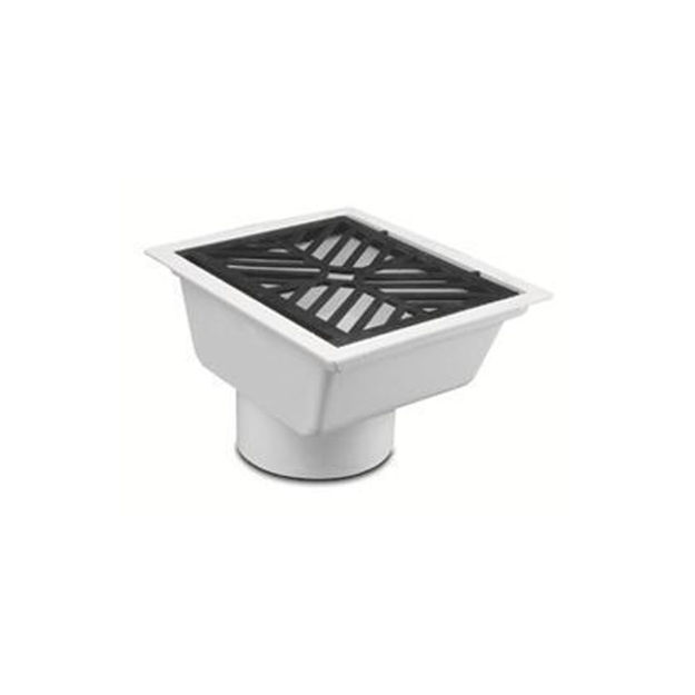 Imagen de Embudo de azotea frontal c/rejilla plast. salida 110