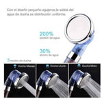 Imagen de Teléfono de ducha filtro de piedras 3 posiciones