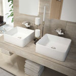 Imagen de Bacha de apoyo cuadrada 36 cm Blanco Brillante DMC