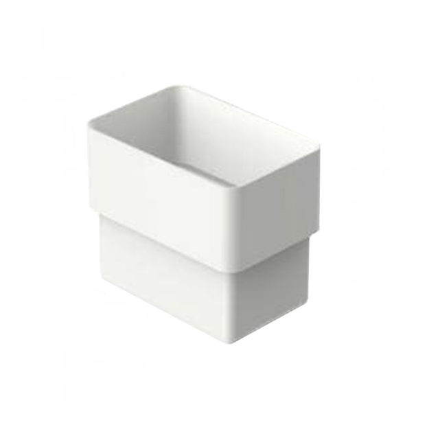 Imagen de Acople rectangular para tubo blanco Style