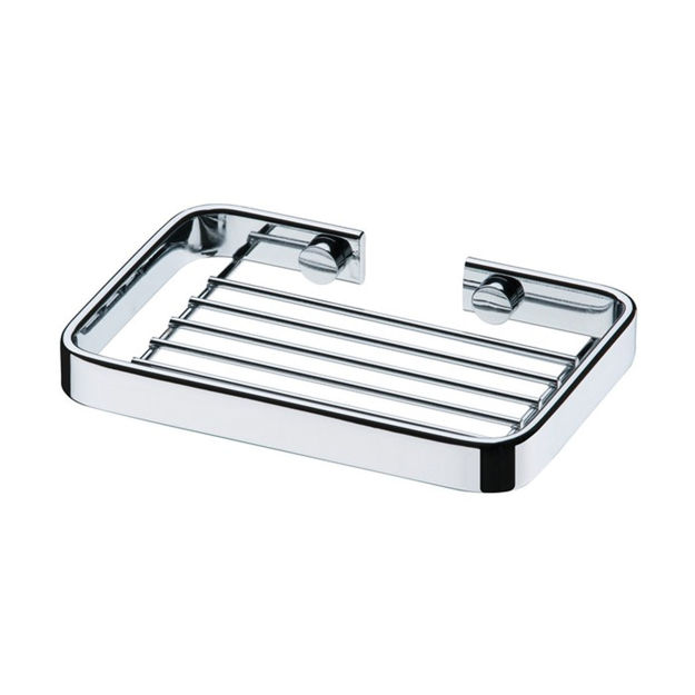 Imagen de JABONERA DE ACERO CROMADO REJA
