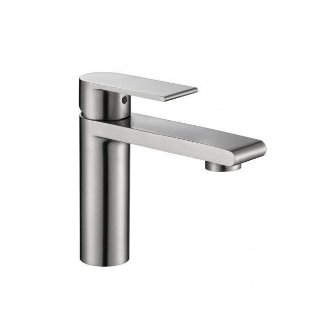 Imagen de Grifería de lavatorio Monocomando de mesada Loft Gris Satinado