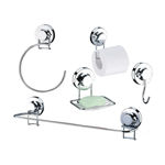 Imagen de CONJUNTO ACCESORIOS BAÑO CON VENTOSA - 5 PIEZAS
