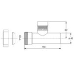 Imagen de AIRPIPE Ø 60X40X140 ABS blanco BN