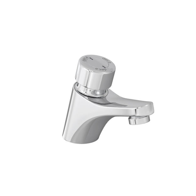 Imagen de Grifería de lavatorio temporizado de mesada Decamatic Hydra cromo Brillante