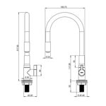 Imagen de Canilla de mesa Hydra Motion rojo