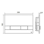 Imagen de Placa pulsadora Oli Narrow cromo mate Olipure