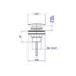 Imagen de Válvula de lavatorio bronce Deca Red Gold Click