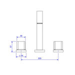 Imagen de Lavatorio pico alto Polo Red Gold DECA