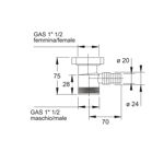 Imagen de Conexión descarga de lavarropa BN 1 1/2"
