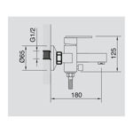 Imagen de Grifería de ducha Monocomando exterior Square Cromado