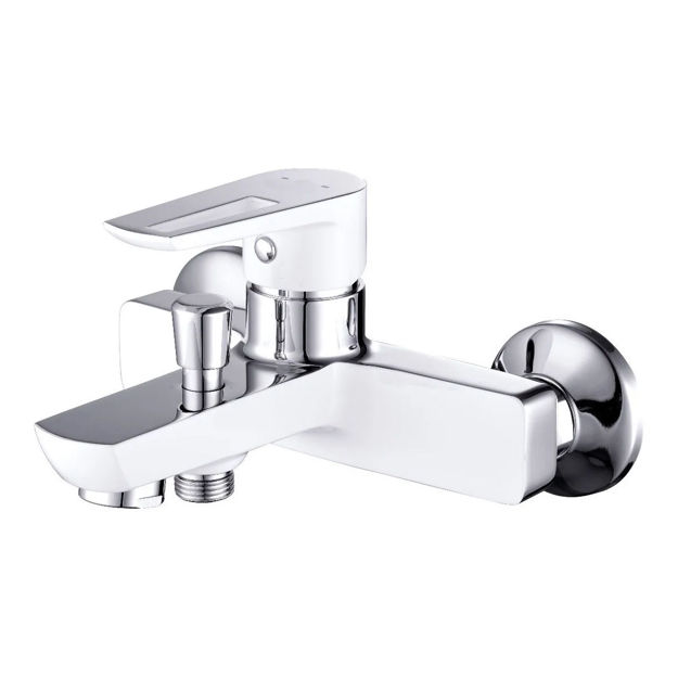 Imagen de Grifería de ducha Monocomando exterior Slam blanco