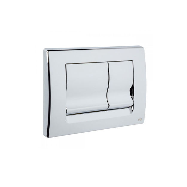 Imagen de Placa pulsadora Oli Ria cromada para cisterna embutir