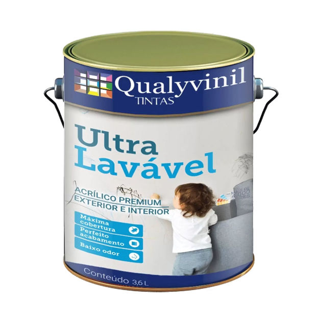 Imagen de Premium Acetinado ultralavable blanco 3,6 litros