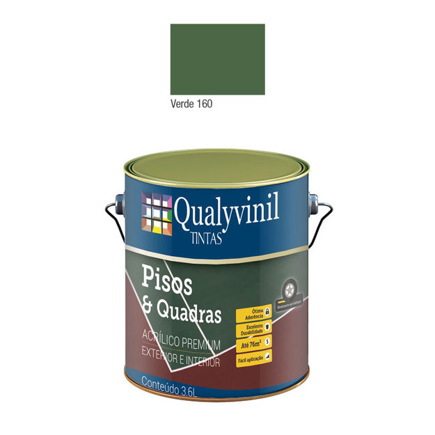 Imagen de Pintura para pisos verde 3,6 litros