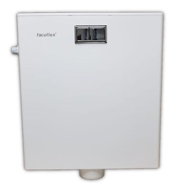 Imagen de Cisterna doble descarga Facoflex blanca botón frontal