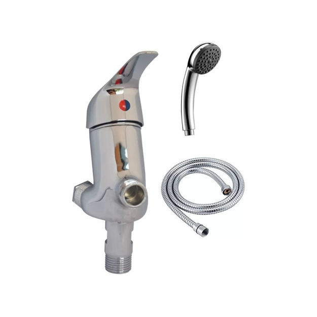 Imagen de Grifería para calefón monocomando sin transferencia Capri cromado