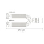 Imagen de Sifón doble plástico universal Blukit blanco