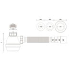 Imagen de Sifón cromado botella plástico universal Blukit