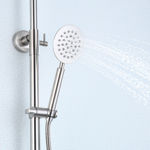 Imagen de Barral de ducha Monocomando Exterior con transferencia Milano Gris Satinado