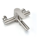 Imagen de Grifería de ducha Monocomando de mesada con transferencia Milano Gris Satinado