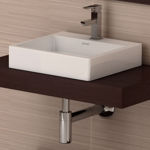 Imagen de Bacha de apoyo rectangular 33x29 cm c/mesa Blanca Brillo Dmc