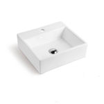 Imagen de Bacha de apoyo rectangular 33x29 cm c/mesa Blanca Brillo Dmc