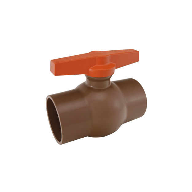 Imagen de Válvula esférica pvc soldable marrón 110mm