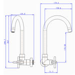 Imagen de Pico unitario cocina pared cromo FIENZA Viqua