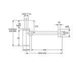 Imagen de Sifón cromado lavatorio botella italiano King