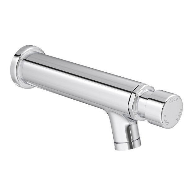 Imagen de Grifería de lavatorio temporizado de pared Decamatic Eco cromo Brillante