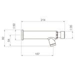 Imagen de Grifería de lavatorio temporizado de pared Decamatic Eco cromo Brillante