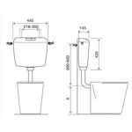 Imagen de Cisterna exterior Oli Quarzo doble descarga