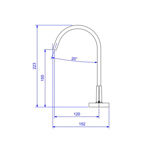 Imagen de Lavatorio pico alto Polo negro mate DECA