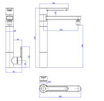 Imagen de Grifería de cocina Monocomando de mesada click con filtro purificador Cromado