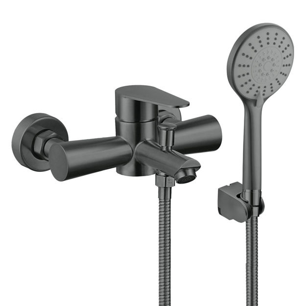 Imagen de Grifería de Ducha Monocomando Exterior con Transferencia Celtic grafito