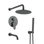 Imagen de Grifería de ducha Monocomando embutir con Transferencia Celtic Grafito