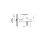 Imagen de Monocomando ducha exterior c/t Golf bronce cromado