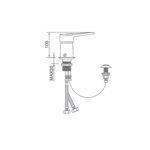 Imagen de Grifería de bide Monocomando con transferencia Golf cromado