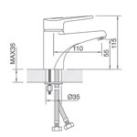 Imagen de Grifería de lavatorio Monocomando de mesada Golf cromado