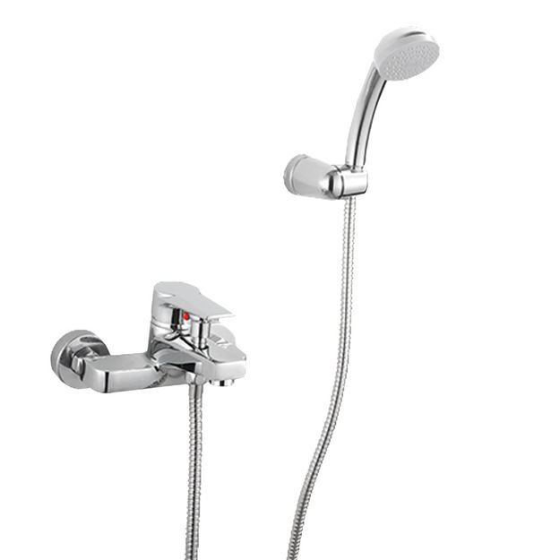 Imagen de Grifería de ducha Monocomando exterior con transferencia Match cromado brillante