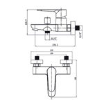 Imagen de Grifería de ducha Monocomando exterior Euro Cromado