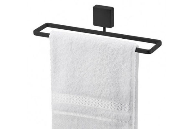 Imagen de TOALLERO DE BAÑO NEGRO MATE