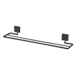 Imagen de TOALLERO DOBLE 45 CM NEGRO MATE