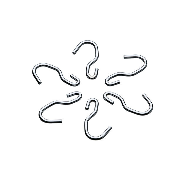 Imagen de CONJUNTO CON 6 GANCHOS PARA BARRA PIATINA